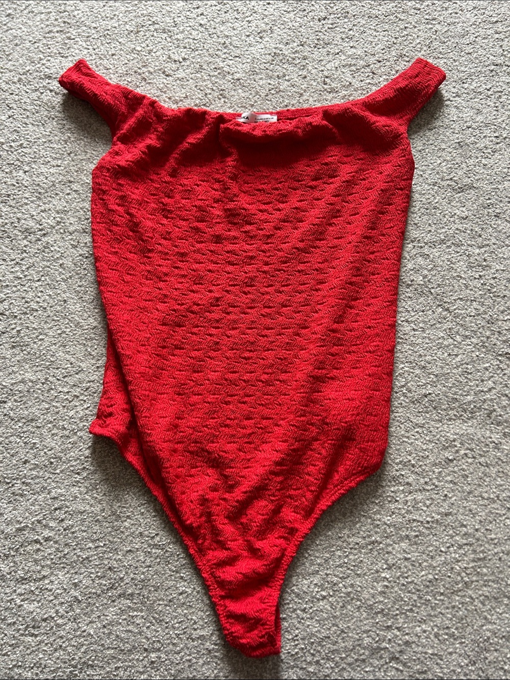 Bershka red bodysuit